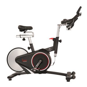 Magnetic Rear Belt Drive Stationary Bike with Cadence Sensor, High Weight Indoor Cycling