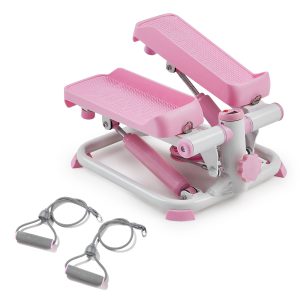 Smart Pink Mini Stepper with Resistant Bands